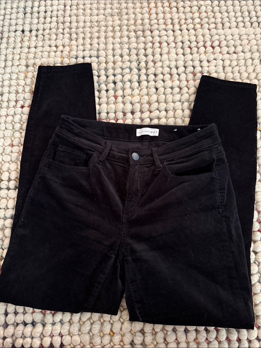 LOFT Black Slim Straight Jeans